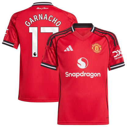 Alejandro Garnacho Manchester United Youth Home 2025/26 Replica Player Jersey Discount - Red