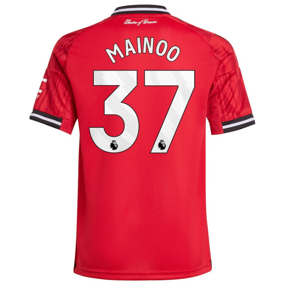 Kobbie Mainoo Manchester United Youth Home 2025/26 Replica Player Jersey Discount - Red