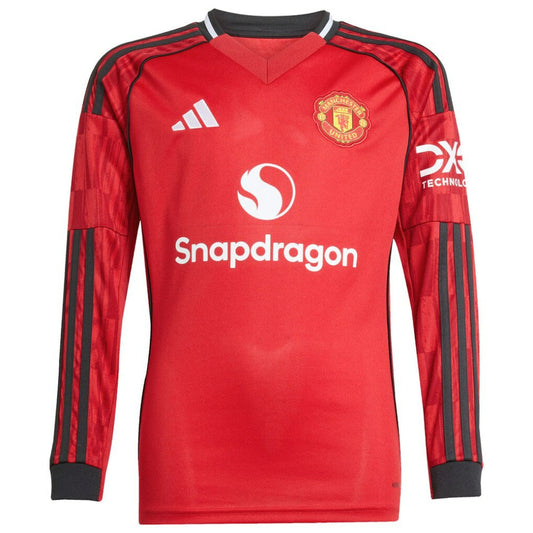 Bruno Fernandes Manchester United Youth Home 2025/26 Replica Player Long Sleeve Jersey Discount - Red