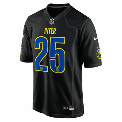 Inter Milan 2025 Soccer x NFL Game Jersey Discount - Black