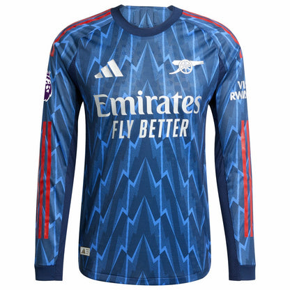Arsenal 2025/26 Away Long Sleeve Jersey with Patch on sale - Blue