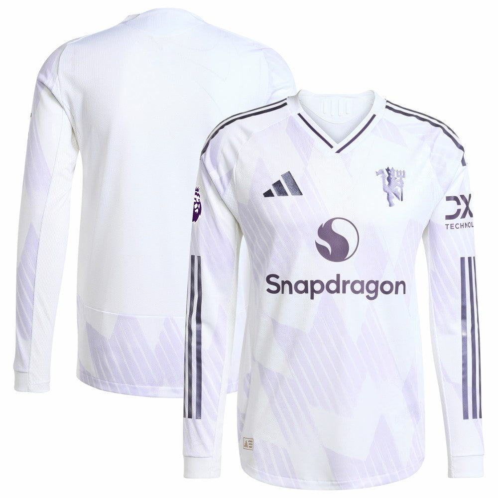 Manchester United 2025/26 Away Long Sleeve Jersey Discount - White