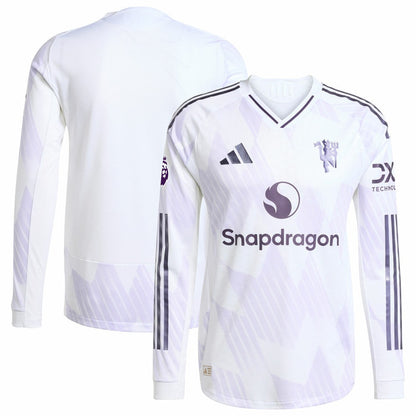 Manchester United 2025/26 Away Long Sleeve Jersey Discount - White