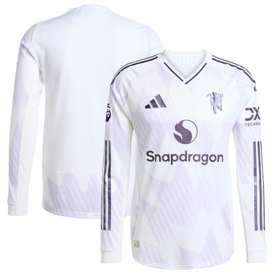 Manchester United 2025/26 Away Long Sleeve Jersey Discount - White