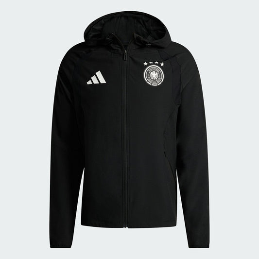 Germany National Team FIFA x World Cup 2026 Tiro Travel Raglan Full-Zip Windbreaker Hoodie for sale - Black