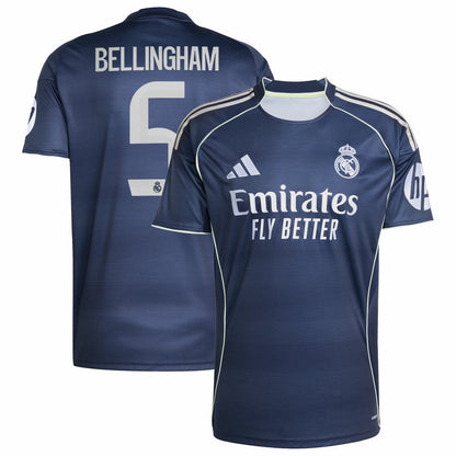 Jude Bellingham Real Madrid 2025/26 Away Replica Player Jersey Discount - Blue