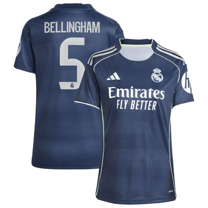 Jude Bellingham Real Madrid Women's 2025/26 Away Replica Player Jersey Discount - Blue
