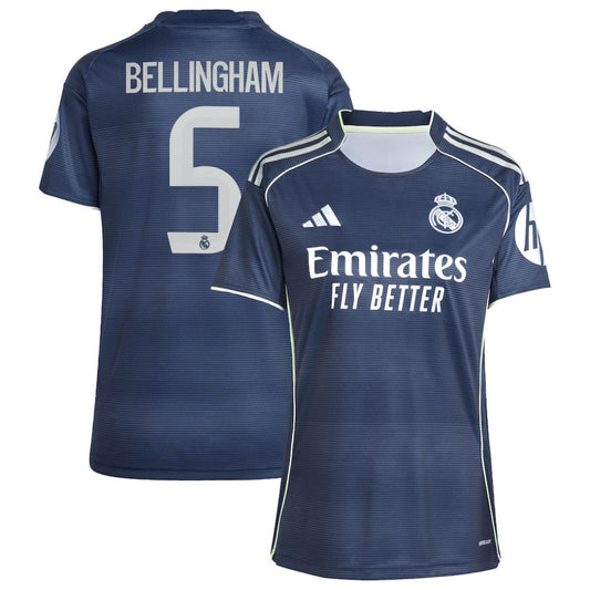 Jude Bellingham Real Madrid Women's 2025/26 Away Replica Player Jersey Discount - Blue