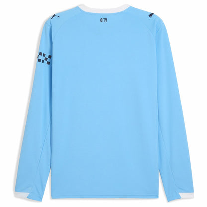 Manchester City 2025/26 Home Replica Long Sleeve Jersey Discount - Sky Blue