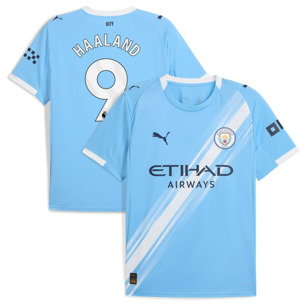 Erling Haaland Manchester City 2025/26 Home Replica Player Jersey Discount - Sky Blue