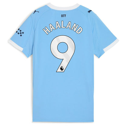 Erling Haaland Manchester City Women's 2025/26 Home Replica Player Jersey Discount - Sky Blue