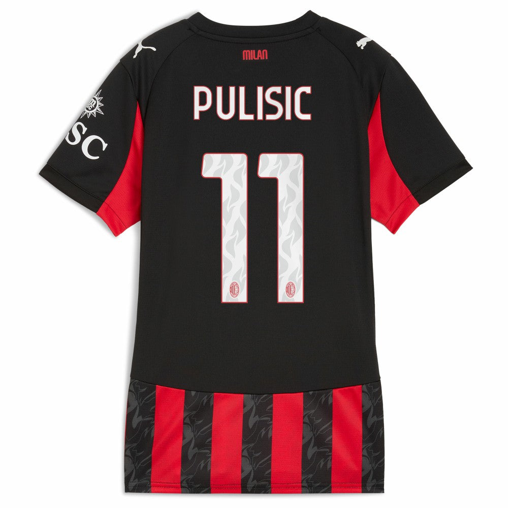 Christian Pulisic AC Milan Women's 2025/26 Home Replica Player Jersey on sale - Red