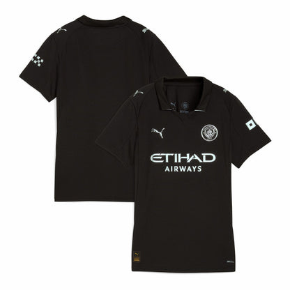 Manchester City Women's 2025/26 Away Replica Jersey Discount - Black