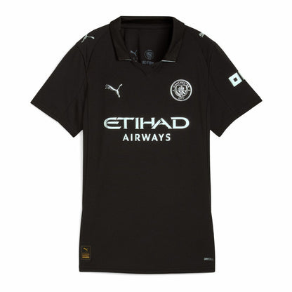 Manchester City Women's 2025/26 Away Replica Jersey Discount - Black