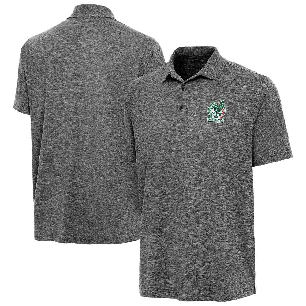 Mexico National Team Antigua Triple Shot Polo for sale - Heather Black