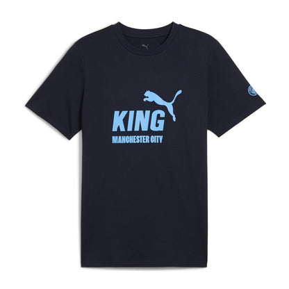 Manchester City 2025/26 King Logo T-Shirt Discount - Navy