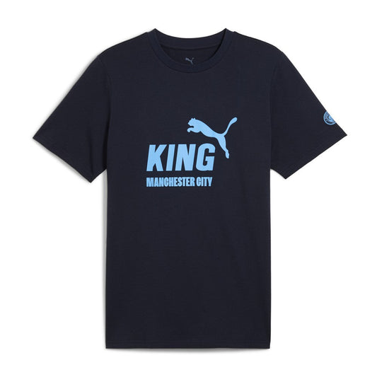 Manchester City 2025/26 King Logo T-Shirt Discount - Navy