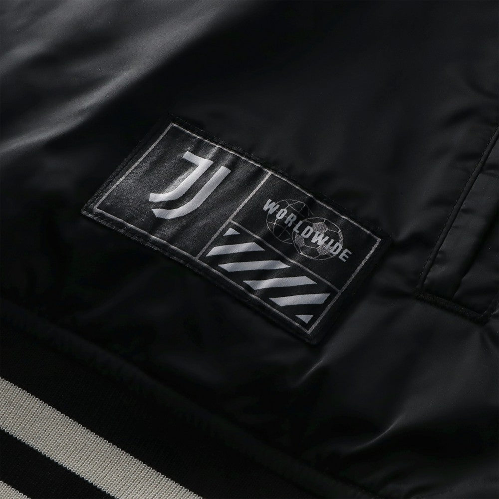 Juventus  Collegiate Sateen Full-Snap Jacket Discount - Black