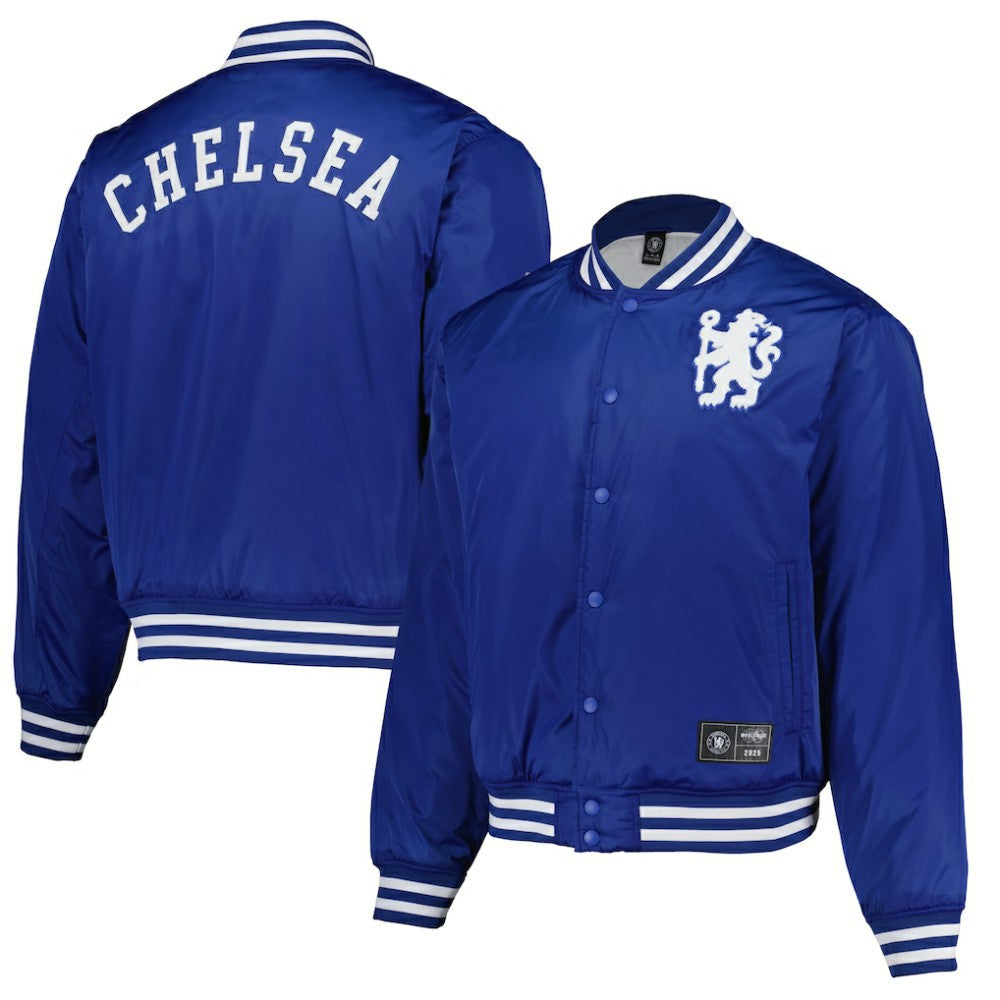 Chelsea  Collegiate Sateen Full-Snap Jacket on sale - Royal