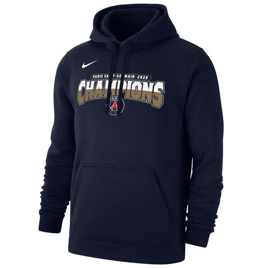 Paris Saint-Germain 2025 Champions League Winners Club Pullover Hoodie on sale - Navy