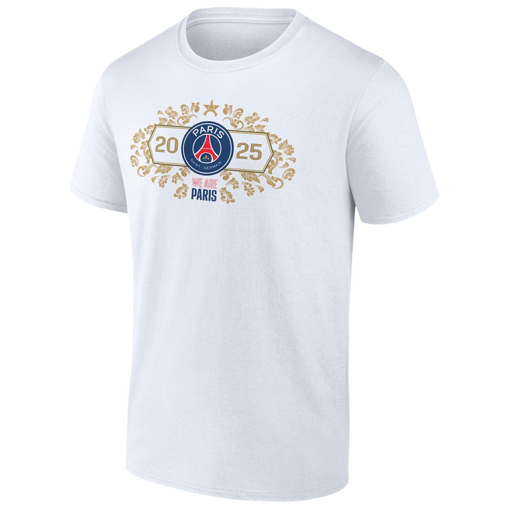 Paris Saint-Germain 2025 Champions League Winners Roster Jersey T-Shirt on sale - White
