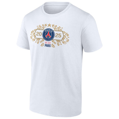 Paris Saint-Germain 2025 Champions League Winners Roster Jersey T-Shirt on sale - White