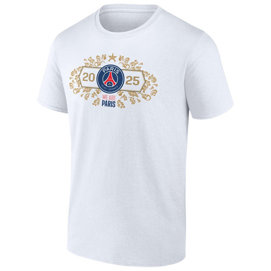 Paris Saint-Germain 2025 Champions League Winners Roster Jersey T-Shirt on sale - White