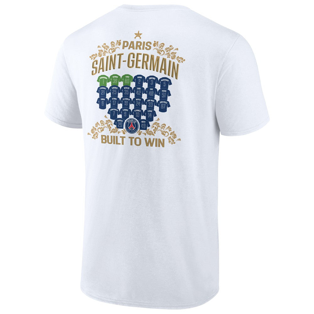 Paris Saint-Germain 2025 Champions League Winners Roster Jersey T-Shirt on sale - White