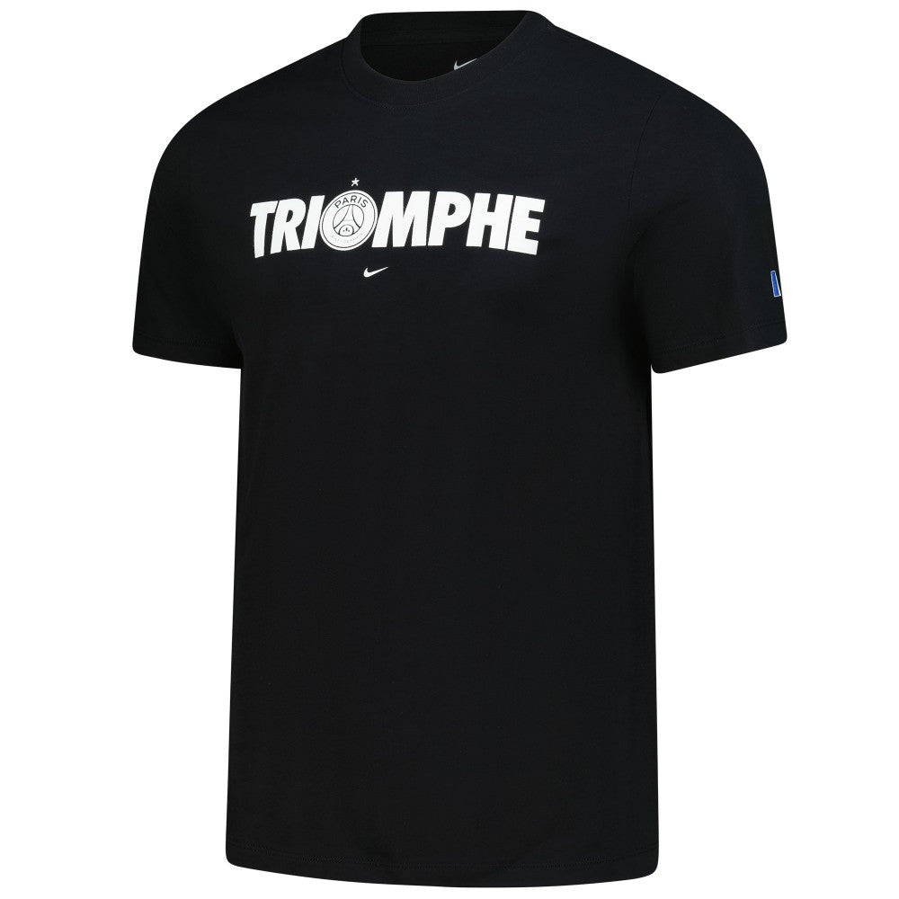 Paris Saint-Germain 2025 Champions of Europe Triomphe T-Shirt on sale - Black