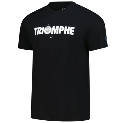 Paris Saint-Germain 2025 Champions of Europe Triomphe T-Shirt on sale - Black