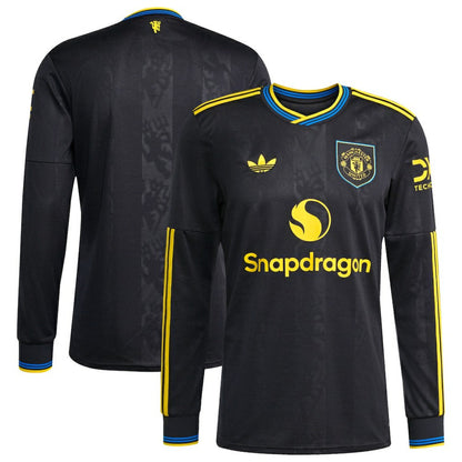 Manchester United 2025/26 Third Replica Long Sleeve Jersey Discount - Black