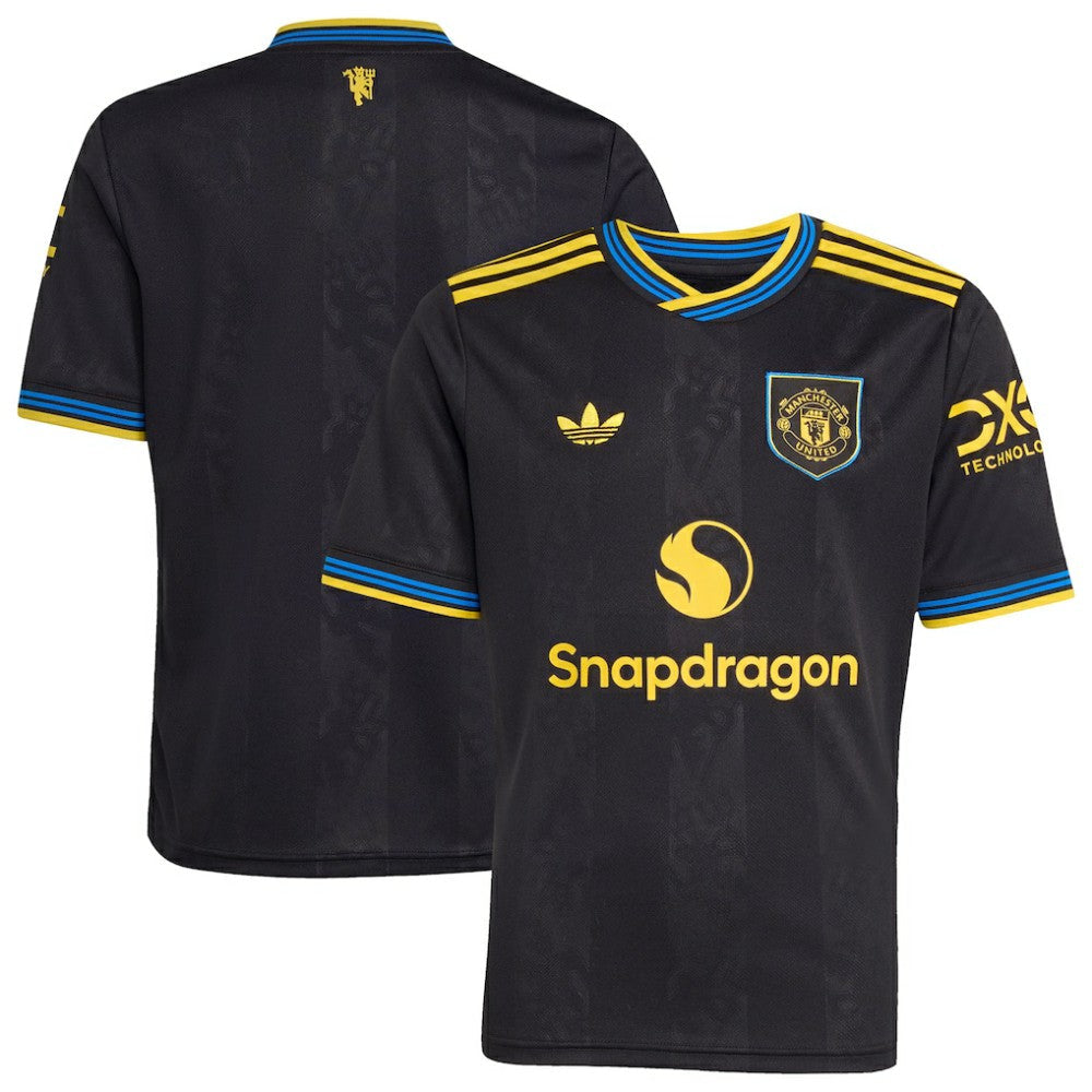 Manchester United Youth 2025/26 Third Replica Jersey Discount - Black