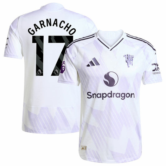 Alejandro Garnacho Manchester United 2025/26 Away Player Jersey Discount - White