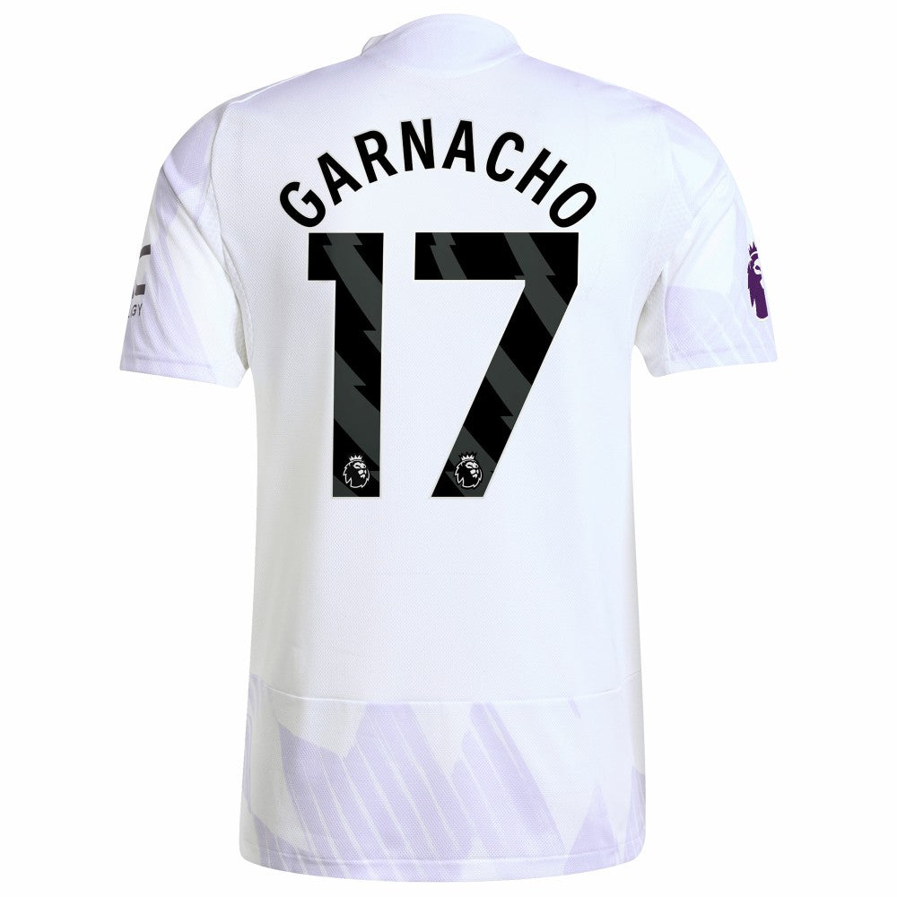 Alejandro Garnacho Manchester United 2025/26 Away Player Jersey Discount - White