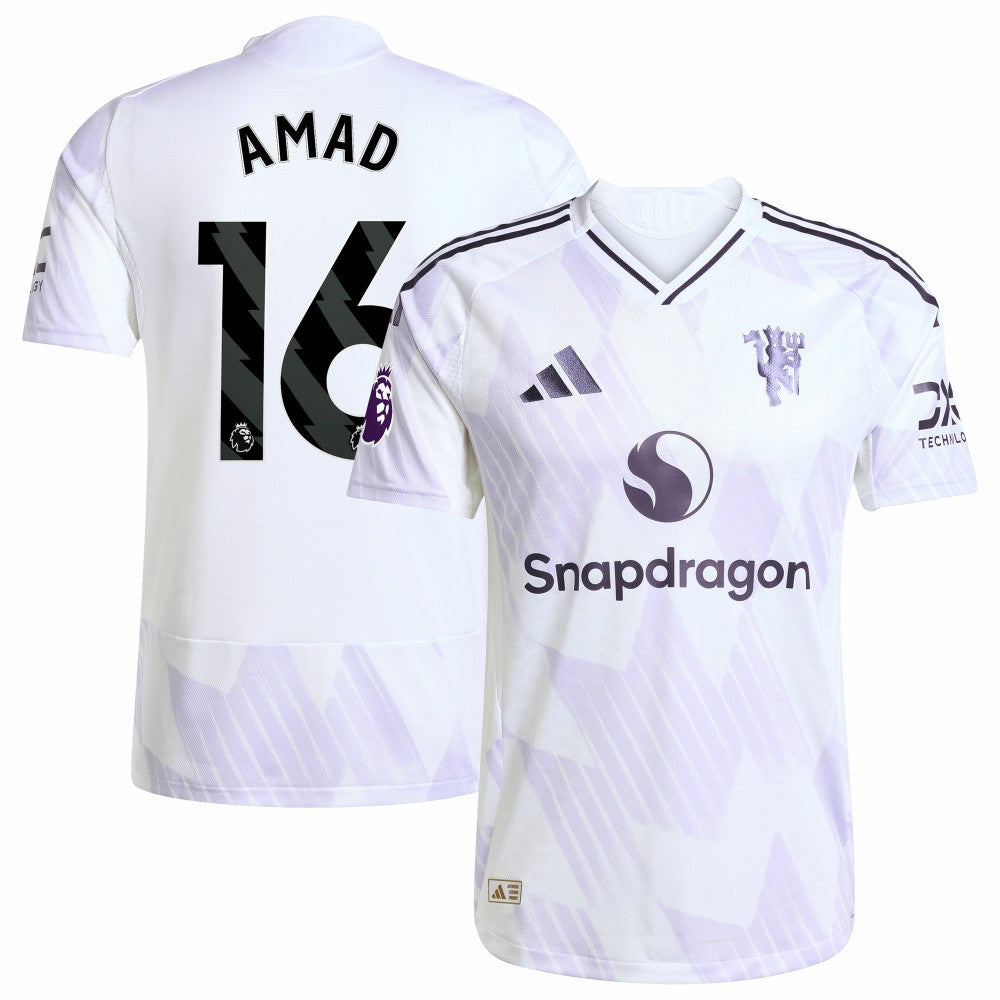 Amad Diallo Manchester United 2025/26 Away Player Jersey Discount - White