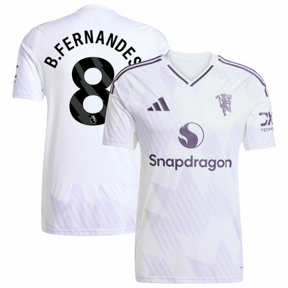 Bruno Fernandes Manchester United 2025/26 Away Replica Player Jersey Discount - White
