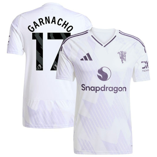 Alejandro Garnacho Manchester United 2025/26 Away Replica Player Jersey Discount - White