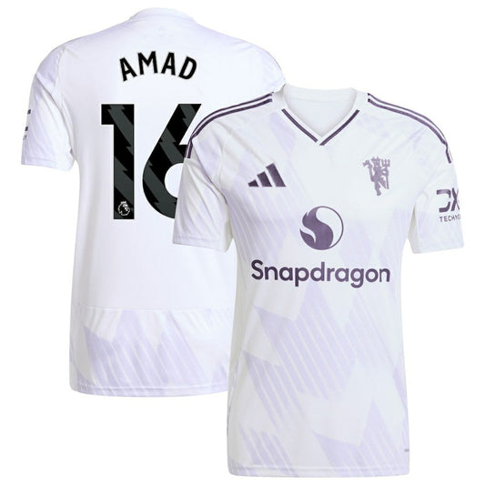 Amad Diallo Manchester United 2025/26 Away Replica Player Jersey Discount - White