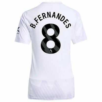 Bruno Fernandes Manchester United Women's 2025/26 Away Replica Player Jersey Discount - White