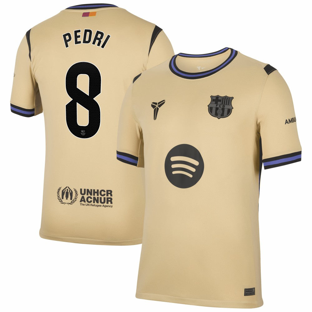 Pedri Barcelona 2025/26 Away Stadium Replica Jersey on sale - Gold