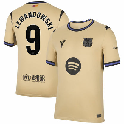 Robert Lewandowski Barcelona 2025/26 Away Stadium Replica Jersey on sale - Gold