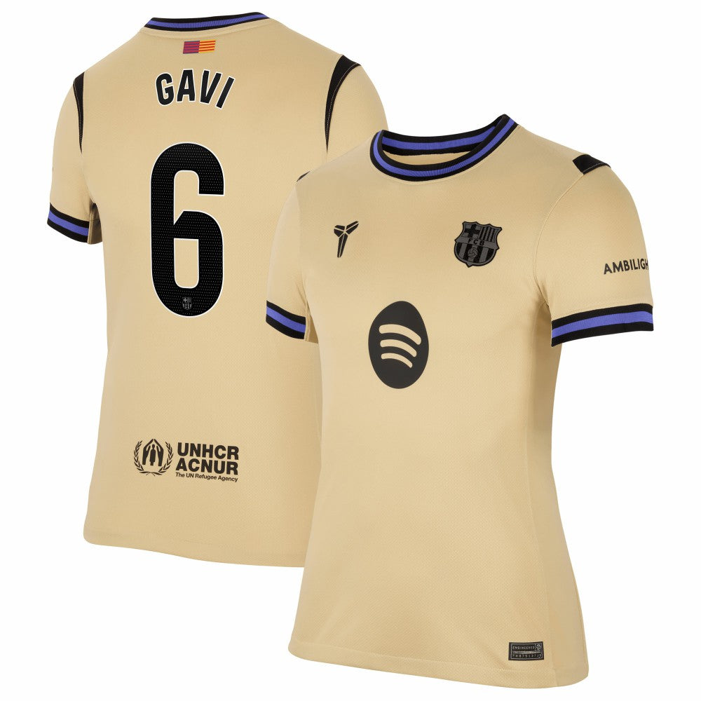 Gavi Barcelona Women's 2025/26 Away Stadium Replica Jersey on sale - Gold