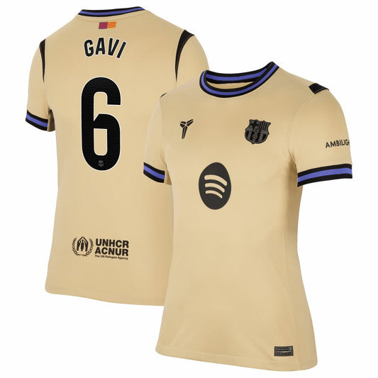 Gavi Barcelona Women's 2025/26 Away Stadium Replica Jersey on sale - Gold
