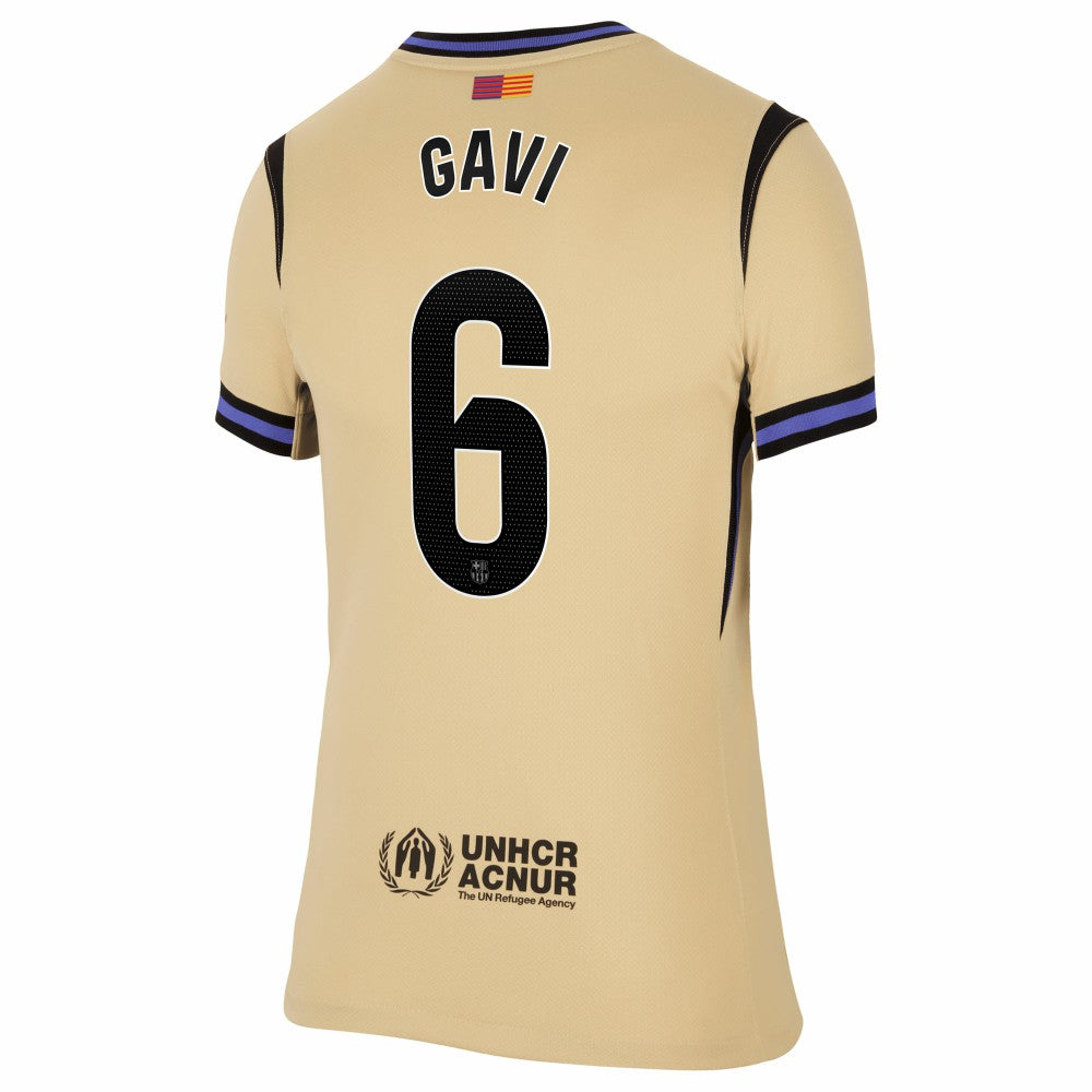 Gavi Barcelona Women's 2025/26 Away Stadium Replica Jersey on sale - Gold