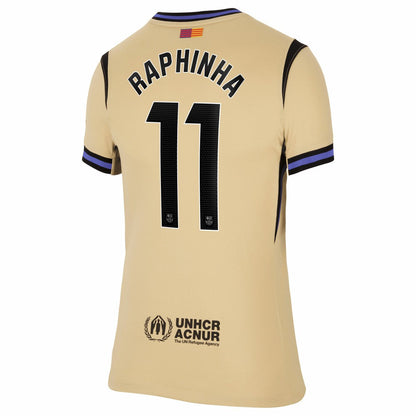Raphinha Barcelona Women's 2025/26 Away Stadium Replica Jersey on sale - Gold