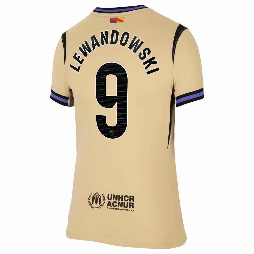 Robert Lewandowski Barcelona Women's 2025/26 Away Stadium Replica Jersey on sale - Gold