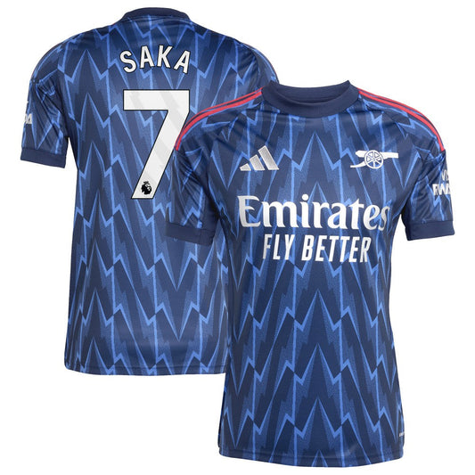 Bukayo Saka Arsenal 2025/26 Away Replica Player Jersey on sale - Blue
