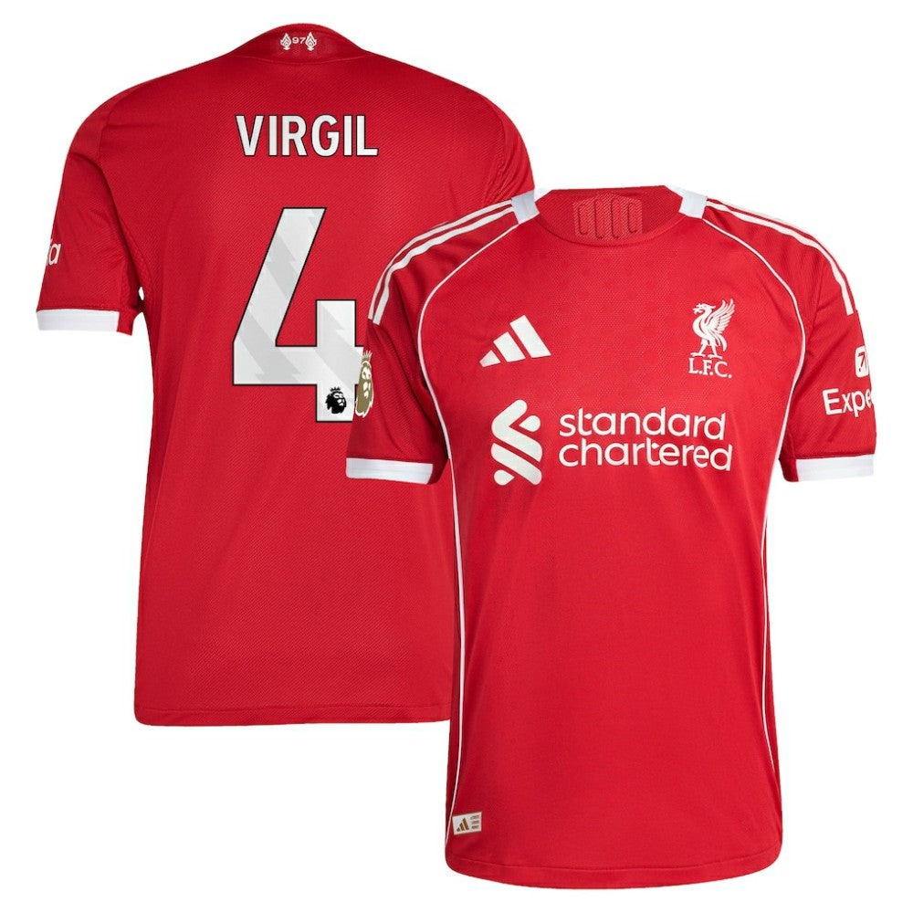 Virgil van Dijk Liverpool  2025/26 Home Jersey Discount - Red