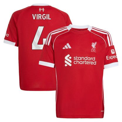 Virgil van Dijk Liverpool Youth 2025/26 Home Replica Jersey Discount - Red