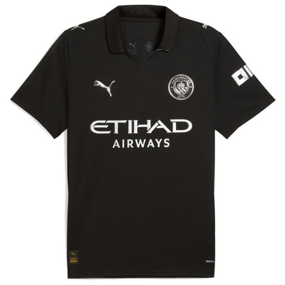 Erling Haaland Manchester City 2025/26 Away Replica Player Jersey Discount - Black